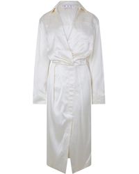 Off-White c/o Virgil Abloh - Chine Satin Twist Long Dress - Lyst