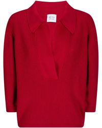 Be You - Coste Ribbed Polo Knitted Top - Lyst