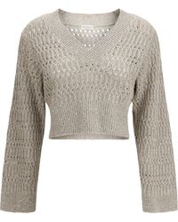 Brunello Cucinelli - V-Neck Sweater - Lyst