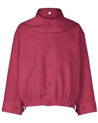 Homme Plissé Issey Miyake - Carrier Carried Button-Up Hooded Jacket - Lyst