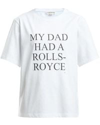Victoria Beckham - Text Printed Crewneck T-Shirt - Lyst