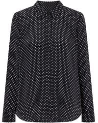 Nili Lotan - Polka-Dot Silk Crepe De Chine Shirt - Lyst