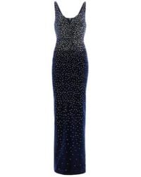 Alex Perry - Singlet Crystal-Embellished Velvet Gown - Lyst