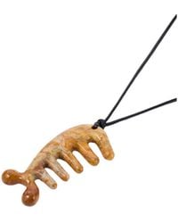 Lemaire - Leather Necklace With Jasper - Lyst