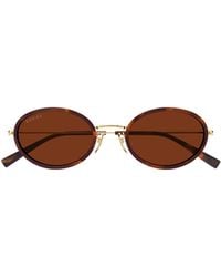 Gucci - Eyewear Round Frame Sunglasses - Lyst