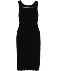 Emporio Armani - Sleeveless Midi Dress - Lyst