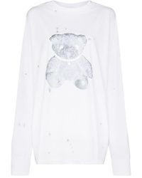 we11done - Teddy Bear Cotton Sweatshirt - Lyst