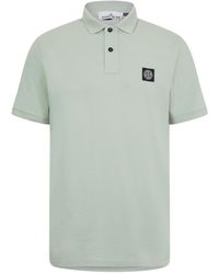 Stone Island - Cotton Compass Logo Polo Shirt - Lyst