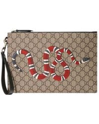 Gucci - Gg Pouch With Kingsnake - Lyst