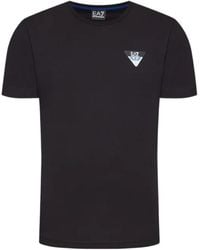 EA7 - T-Shirt With Round Neck And Short Sleeves - Lyst