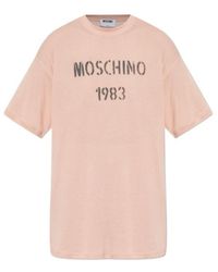 Moschino - Logo Printed Oversized T-Shirt - Lyst