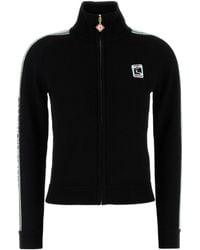 CASABLANCA - Turtleneck Zip Up Cardigan - Lyst