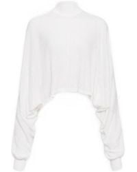 Alaïa - Batwing Linen Sweater - Lyst