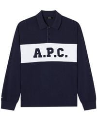 A.P.C. - Alexis Oversized Logo Polo Shirt - Lyst