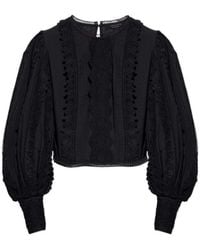 AllSaints - Hart Lace Panel Top - Lyst