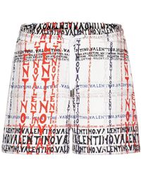 Valentino - All-Over Logo-Print Track Shorts - Lyst