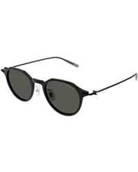 Montblanc - Eyewear Round Frame Sunglasses - Lyst