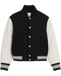 Ami Paris - Ami Embroidery Padded Teddy Jacket - Lyst