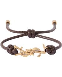 Saint Laurent - Cassandre Cord Bracelet - Lyst