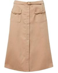 Dorothee Schumacher - Luxury Layer Belted Cotton-Blend Midi Skirt - Lyst
