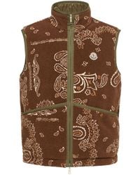 Moncler - Reversible Paisley Print Padded Teddy Vest - Lyst