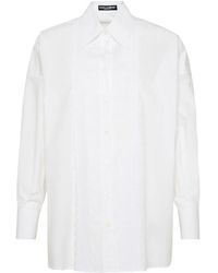 Dolce & Gabbana - Lace Trim Long-Sleeved Shirt - Lyst