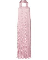 Posse - Esme Scarf-Detail Satin Maxi Dress - Lyst