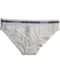 Emporio Armani - Logo Waist-Edge Briefs Pants - Lyst