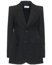 Balenciaga - Solid Color Wool Long-Sleeve Blazer - Lyst
