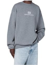 Balenciaga - Bb Knitted Oversized Sweater - Lyst