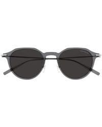 Montblanc - Eyewear Round Frame Sunglasses - Lyst