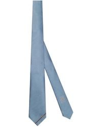 Gucci - Silk Tie With Horsebit Jacquard - Lyst