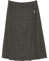 Simone Rocha - Prince Of Wales Check Pleated Skirt - Lyst
