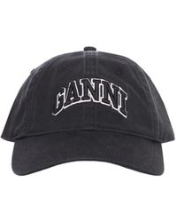 Ganni - Logo-Embroidered Baseball Cap - Lyst