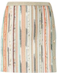 Missoni - Striped Side Buttoned Mini Skirt - Lyst