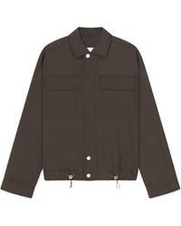 Nanushka - Drawstring Twill Shirt Jacket - Lyst