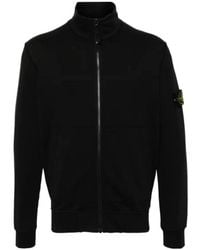 Stone Island - Logo Patch Zip-Up Cardigan - Lyst