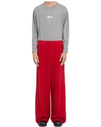 MM6 by Maison Margiela - Brushed Fleece Cotton Sweatpant - Lyst
