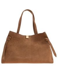 Yuzefi - Gyoza Knotted Suede Tote Bag - Lyst