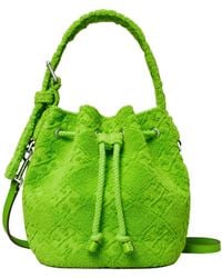 Tory Burch - T Monogram Terry Mini Bucket Bag - Lyst