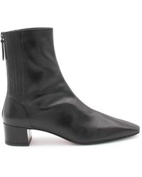 Aquazzura - 50Mm Leather Block-Heel Boots - Lyst
