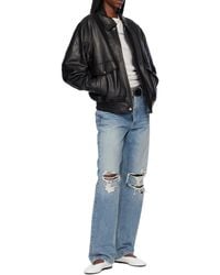 Agolde - Kelly Distressed Straight-Leg Jeans - Lyst