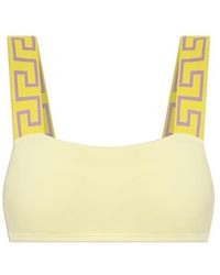 Versace - Greca Border Bikini Top - Lyst