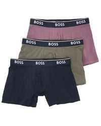 BOSS - Elastic Waist Briefs Three-Pack - Lyst