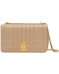 Burberry - Lola Logo Plaque Quilted Shoulder Bag - Lyst