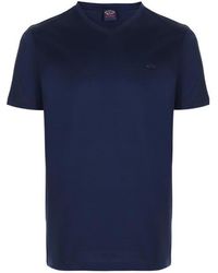 Paul & Shark - V-Collar Logo T-Shirt - Lyst