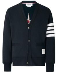 Thom Browne - Intarsia Sleeve-Stripe Cardigan - Lyst