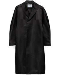 Prada - Single-Breasted Double Satin Coat - Lyst