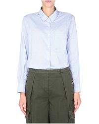 Aspesi - Striped Pattern Buttoned Shirt - Lyst