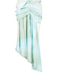 Off-White c/o Virgil Abloh - Tie-Dyed Draped Mini Skirt - Lyst